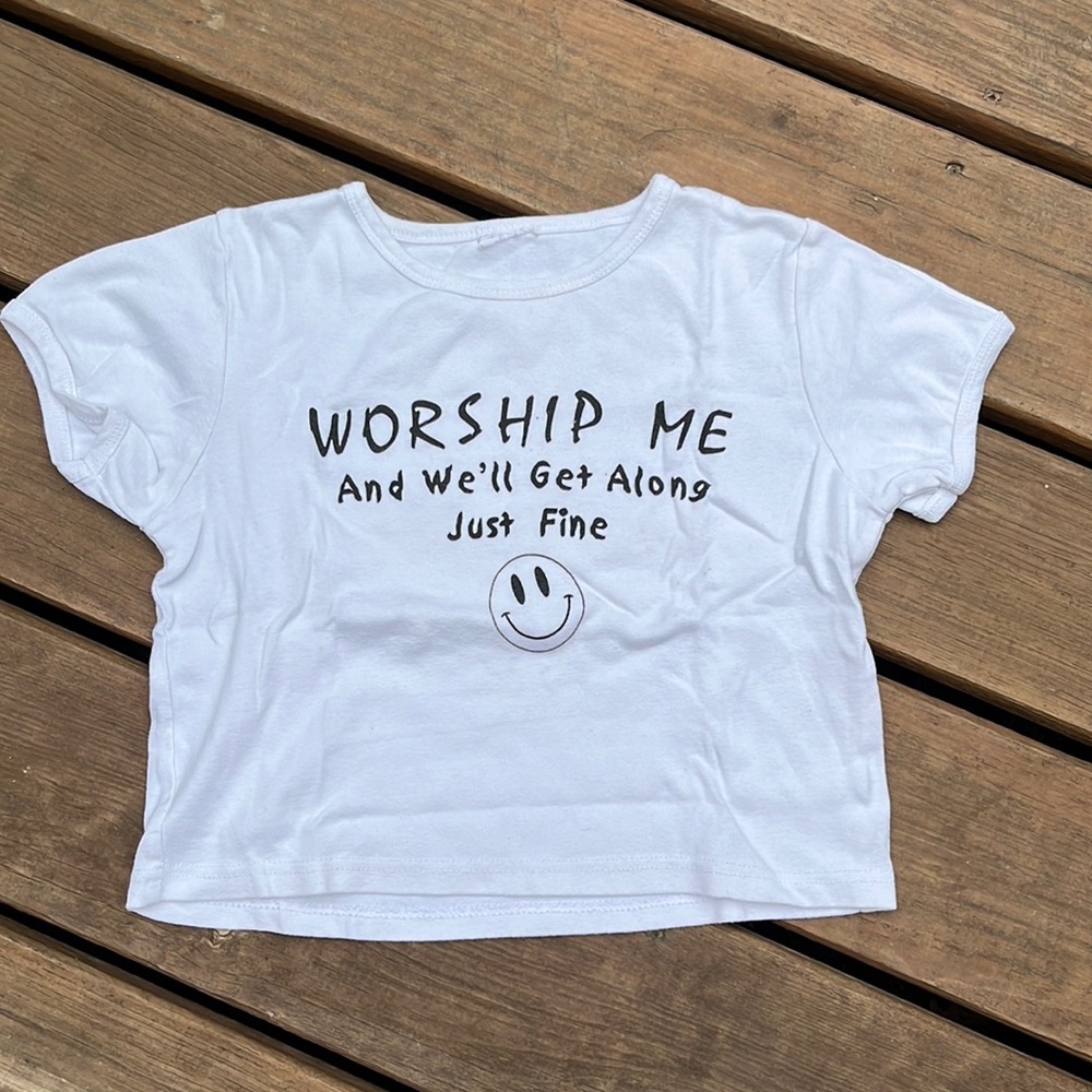 white baby tee